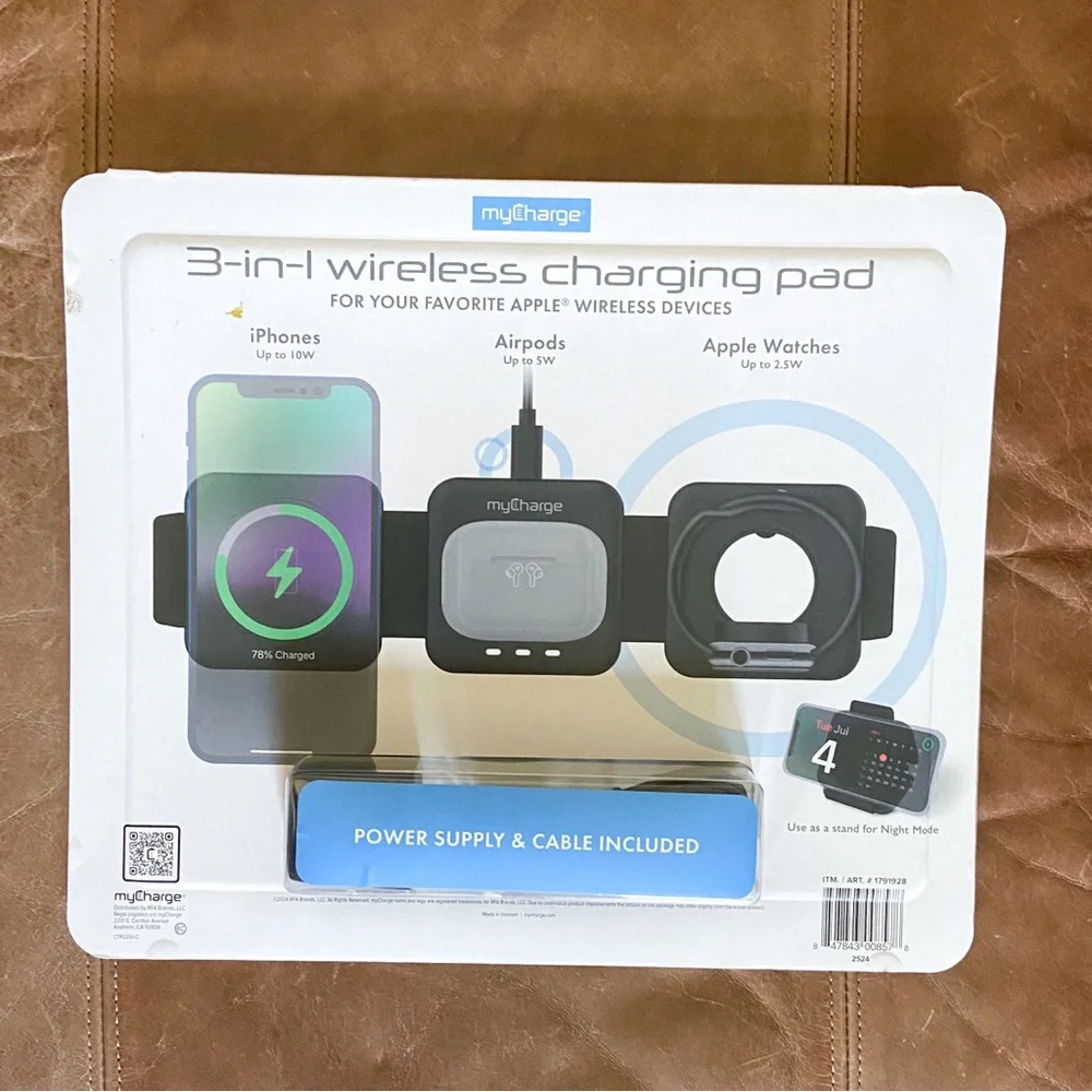 MyCharge 3-in-1 Wireless Charging Pad NIB